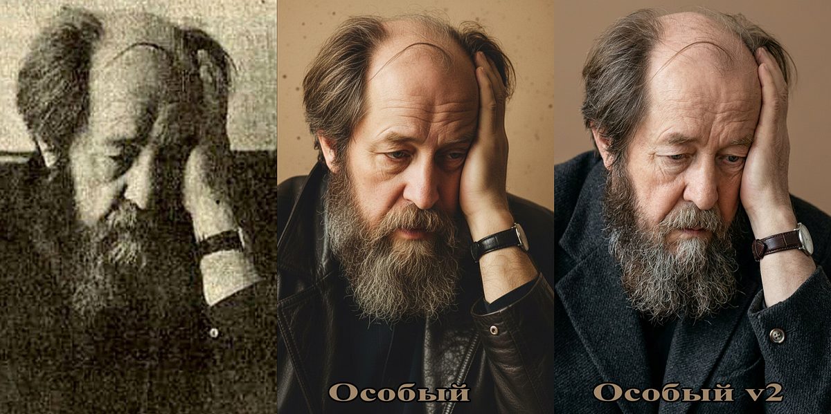 Ретушь фото на памятник нейросетью — до и после